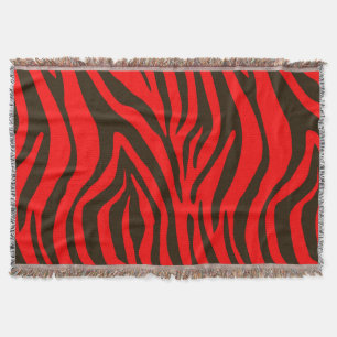 Manta Modelo rojo del estampado de animales de la cebra