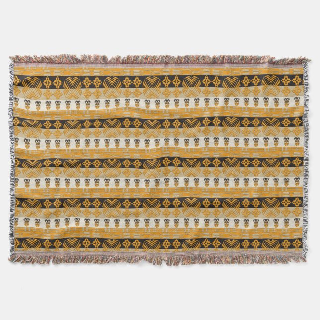 Manta Modelo tribal de las rayas del estilo étnico de (Anverso)