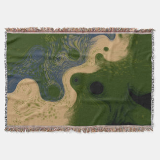 Manta Modern Abstract Mossy Topography Throw Blanket
