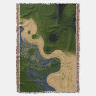 Manta Modern Abstract Mossy Topography Throw Blanket