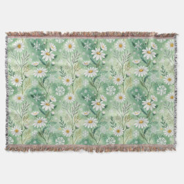 Manta Modern Daisy Flowers Winter