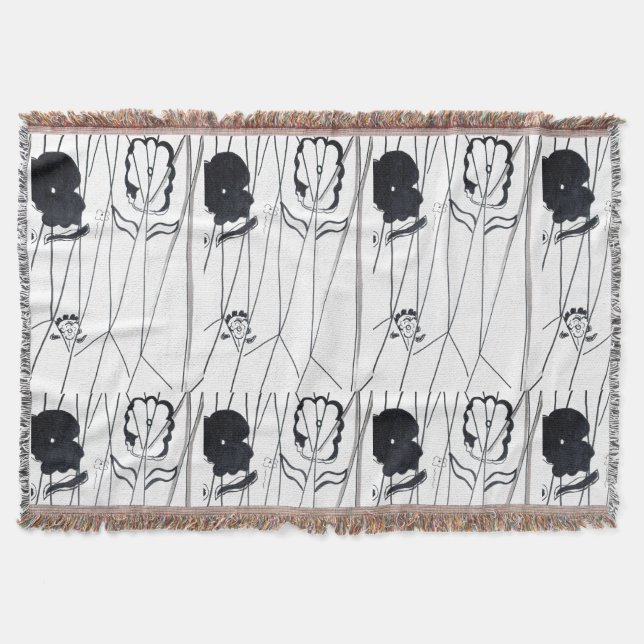 Manta Modern flowers collection Throw Blanket (Anverso)