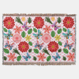 Manta Modern Spring Garden Butterfly Floral 