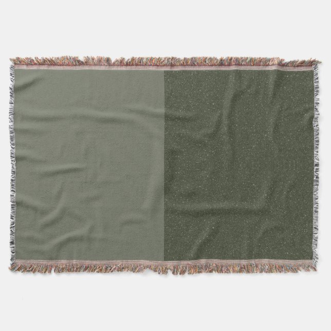 Manta Moderno Moss Green Split Woven Blanket - Personali (Anverso)