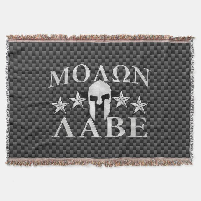 Manta Molon Labe Guerrero Espartano Casco 5 estrellas Ca (Anverso)