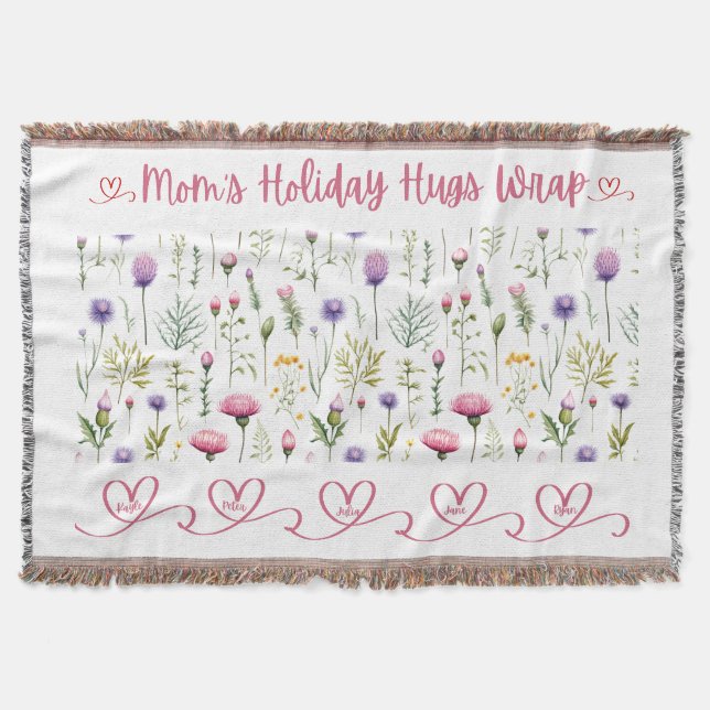 Manta Mom’s Holiday Hugs Wrap – Seamless Wildflower Edit (Anverso)