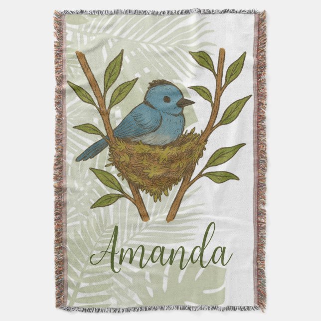 Manta Monarca de paja negra enclavada entre las hojas (Frente vertical)