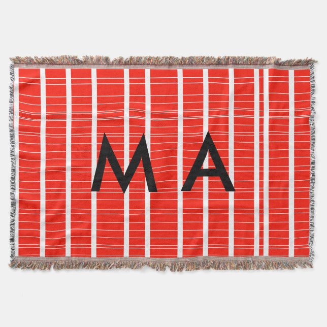 Manta Monograma simple añada su letra de nombre man mini (Anverso)