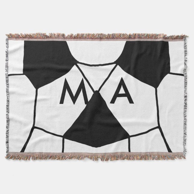 Manta Monograma simple añada su letra de nombre man mini (Anverso)