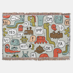 Manta Monstruos de Personalizados amables: fondo sin inc