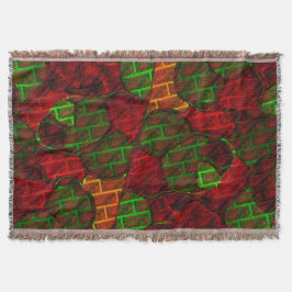 Manta Montaje de imágenes diferentes, ladrillo, rojo, ve