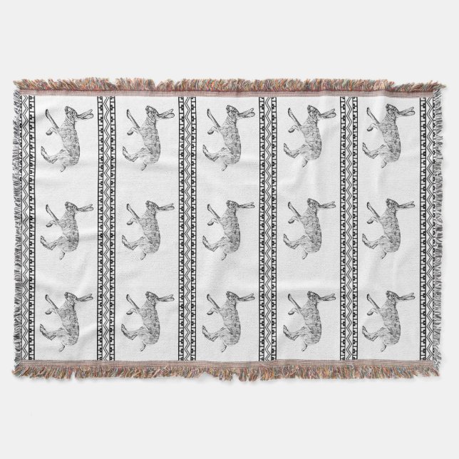 Manta Montañas Geométricas y Jackrabbit del Suroeste (Anverso)