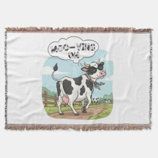 Manta "Moo-ving On" Cow - Funny & Stylish Farm Humor!