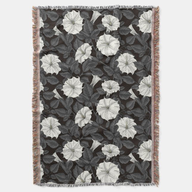Manta Moonflowers Throw Blanket (Frente vertical)