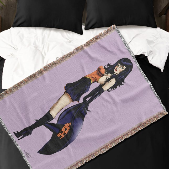 Manta Morado Halloween Curte Witch (Subido por el creador)