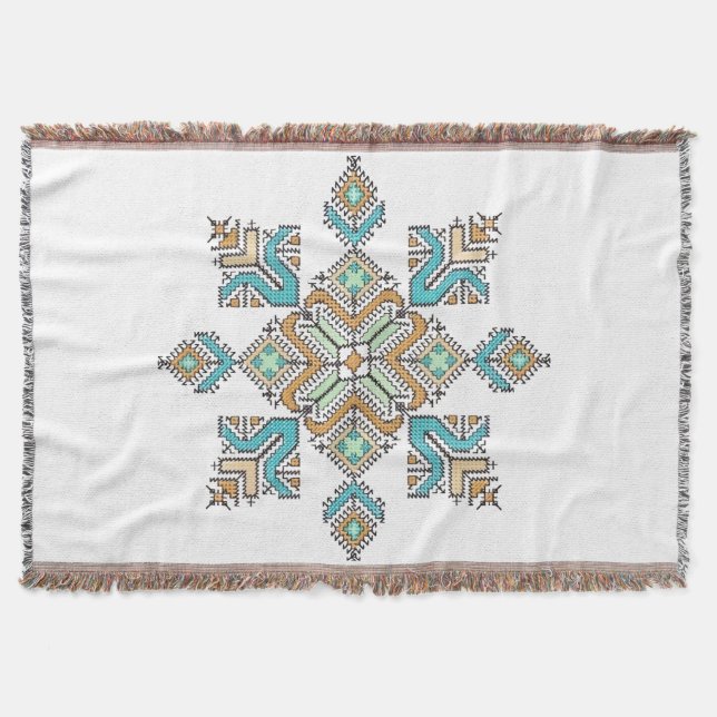 Manta Moroccan Embroidery Star (Anverso)
