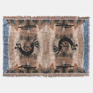 Manta Mosaico del desierto de Kokopelli