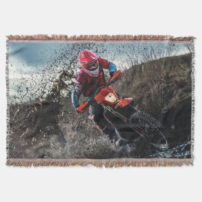 Manta Motociclista sucio tirando almohada (Anverso)
