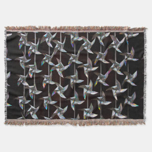Manta Movimiento iridiscente plateado twill molino de vi