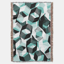 Manta Muchos hexágonos con partes incoloras, sobre luz v