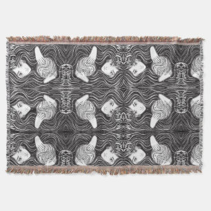 Manta Mujer Brujera Artista Negro y Blanco