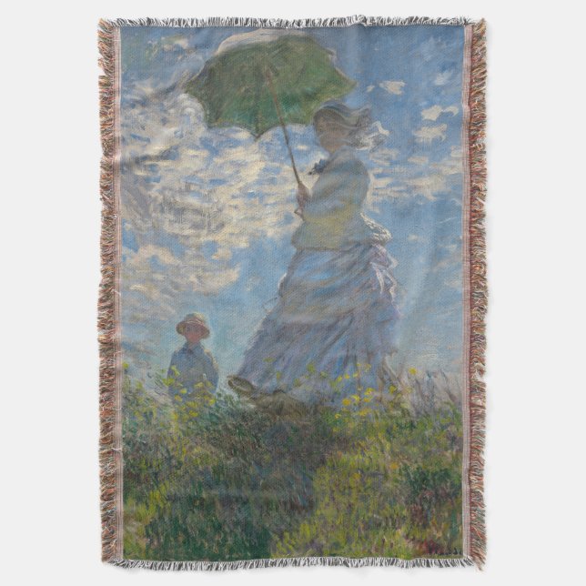Manta Mujer con parasol - Madame Monet y su hijo (Frente vertical)