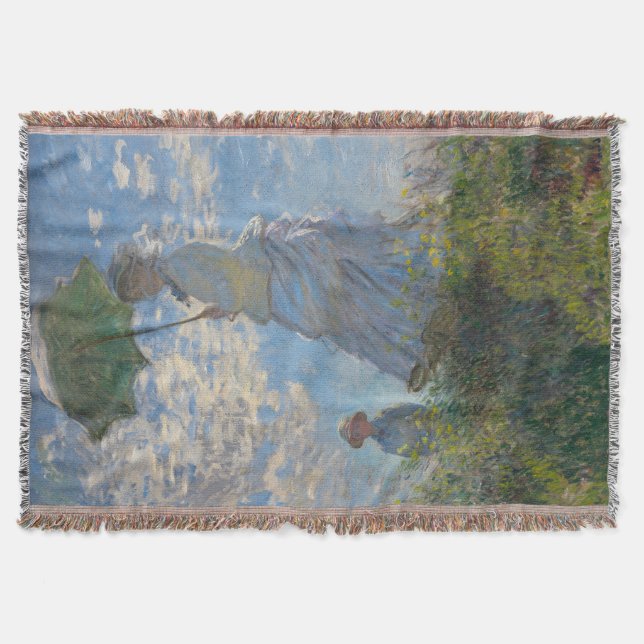 Manta Mujer con parasol | Paisaje francés (Anverso)