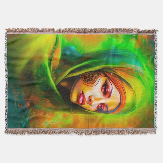 Manta Mujer mística en colores neones (Anverso)