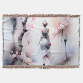 Manta Mujer solitaria caminando