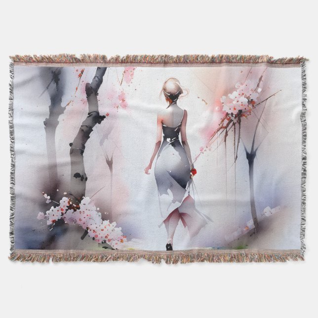 Manta Mujer solitaria caminando (Anverso)