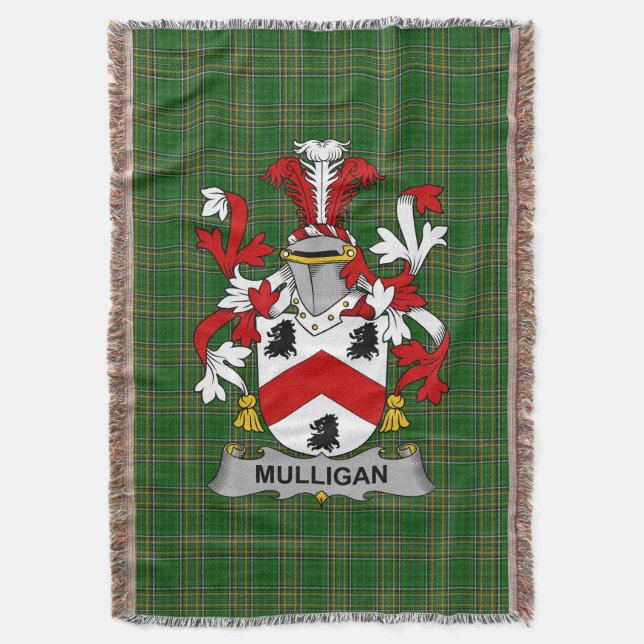 Manta Mulligan irlandés o familia O_Mulligan de escudos  (Frente vertical)