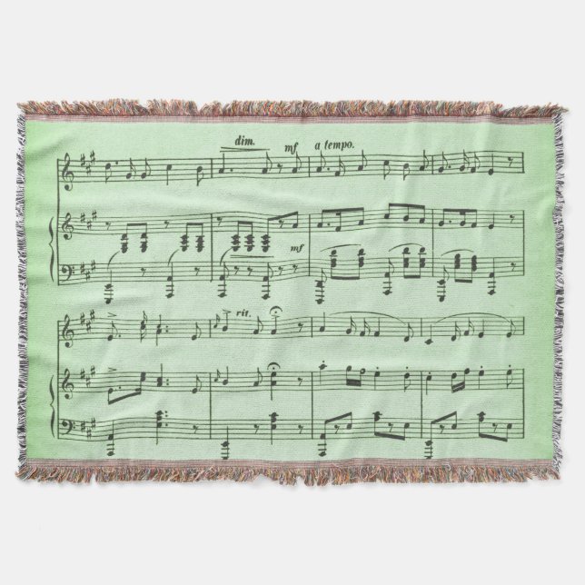 Manta Música de hoja verde (Anverso)