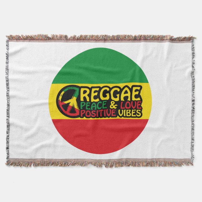 Manta Música de reggae con citas positivas (Anverso)