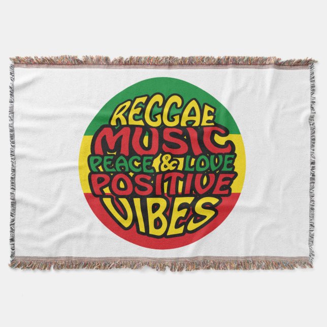 Manta Música de reggae con dichos positivos (Anverso)
