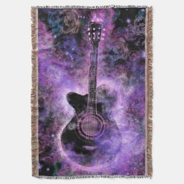 Manta Música guitarra Throw Blanket (Frente vertical)
