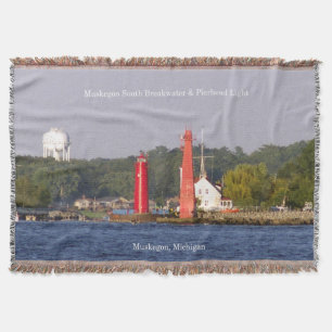 Manta Muskegon South Pierhead & Bkw Lts frazada