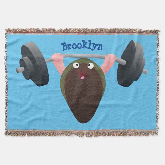 Manta Mussel gracioso trabajando en ilustracion personal (Anverso)