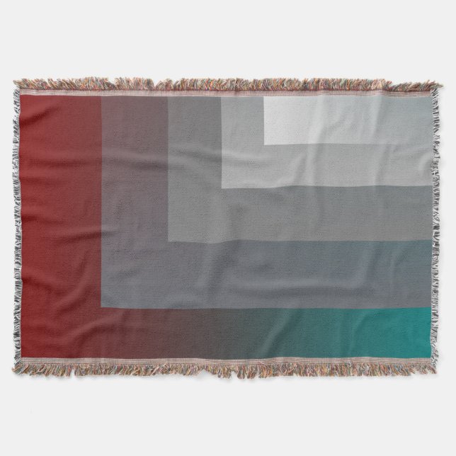Manta N - Borgoña gris verde azulado (Anverso)