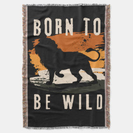 Manta Nacido para ser salvaje animal león