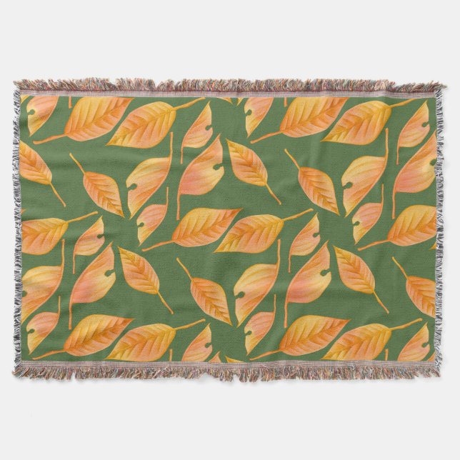 Manta Naranja Cae Sale Personalizado Throw Blanket (Anverso)