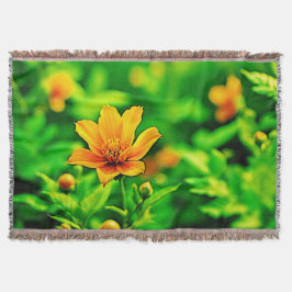 Manta Naranja Flower Bokeh Sunny