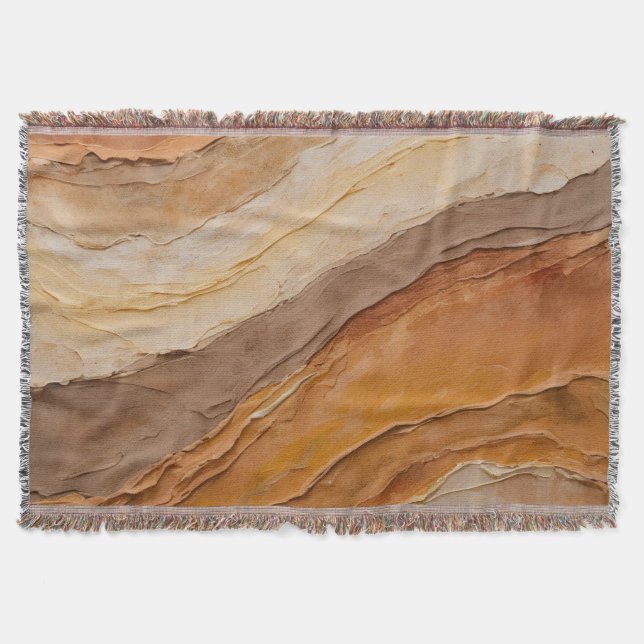 Manta Naranja quemado Rust Terracotta Brown Resumen (Anverso)