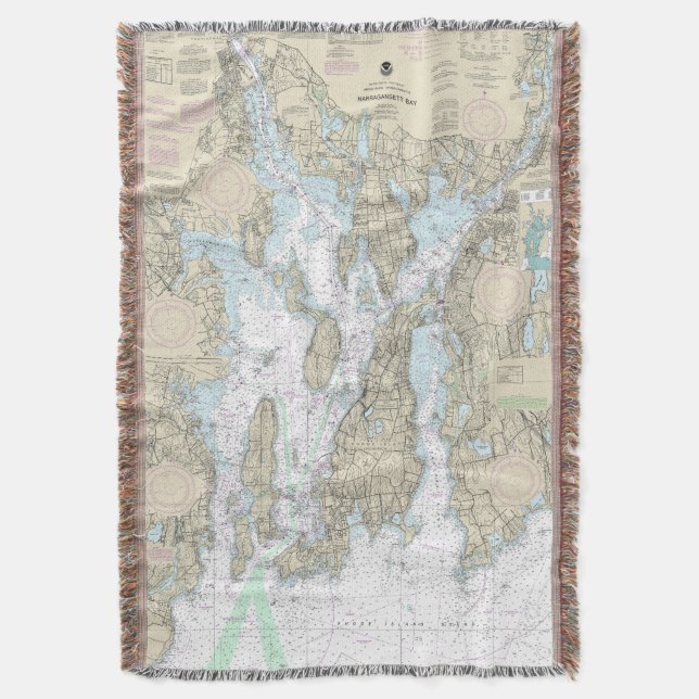 Manta Narragansett Bay Nautical Chart 13221 (Frente vertical)