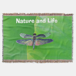 Manta Naturaleza verde y libélula