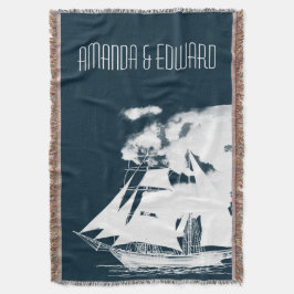 Manta Náutica de naves y nubes