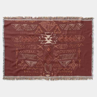 Manta Navajo Aztec: Patrón de Doodle Étnico.