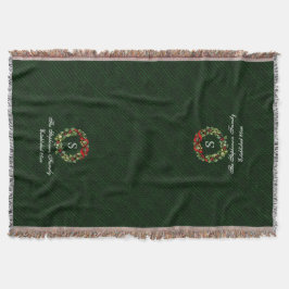 Manta Navidad clásico del personalizado de la guirnalda