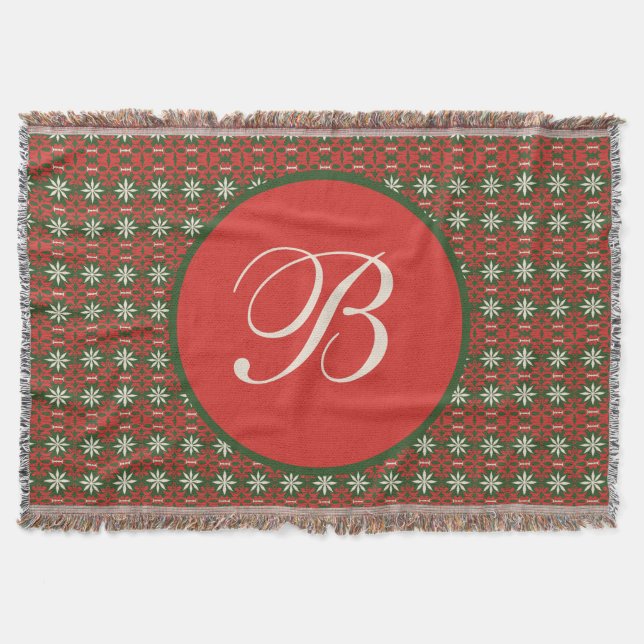 Manta Navidad/invierno con patrones de invierno de época (Anverso)