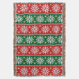 Manta Navidad Nórdica Tejida