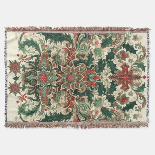 Manta Navidad victoriana/clásica/vintage (Anverso)